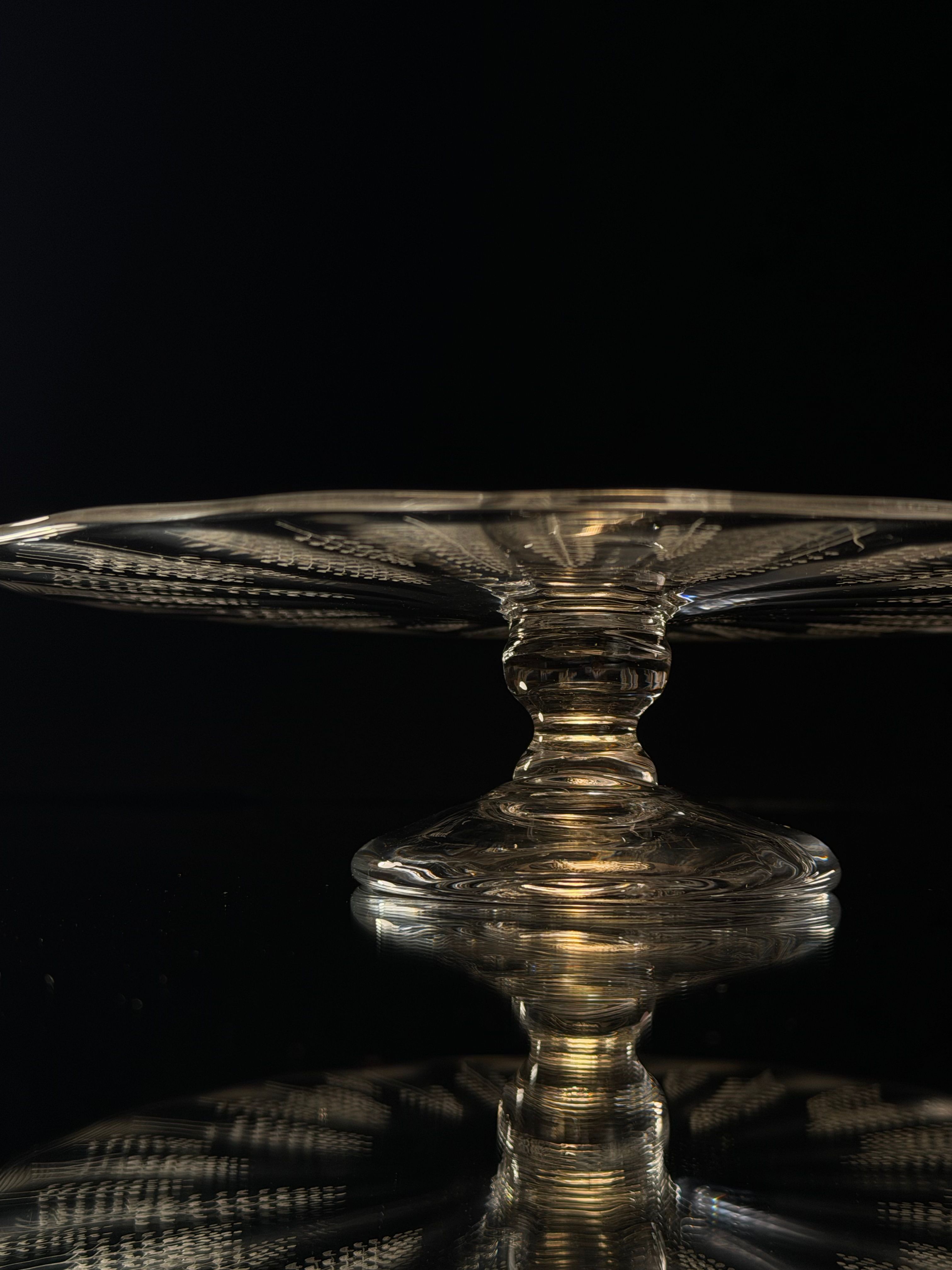 Turned glass stem detail